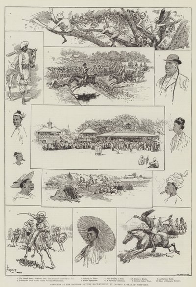 Sketches at the Rangoon Autumn Race-Meeting by Amedee Forestier